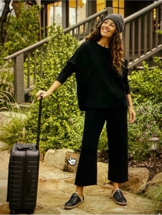 Frank & Eileen Pants - Frank & Eileen Black Wide-Leg Cropped Pants in Size Small